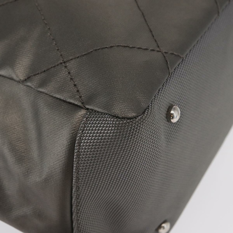 【日本直送】香奈兒巴黎比亞里茨GM托特包 尼龍 銀色 CC Auth BA10114-14