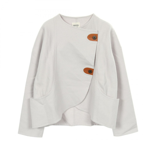 愛馬仕 Serie 紐帶 其他夾克 羊絨 灰色 二手 女士