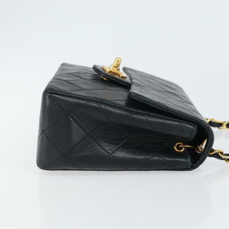 【日本直送】香奈兒 (CHANEL) Matelasse 18 鏈條單肩包，羊皮材質，黑色，金色雙C標誌，正品編號 BA10325SAM-2