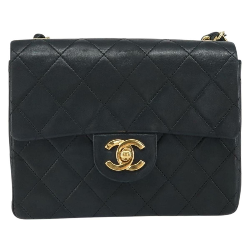 【日本直送】香奈兒 (CHANEL) Matelasse 18 鏈條單肩包，羊皮材質，黑色，金色雙C標誌，正品編號 BA10325SAM-12