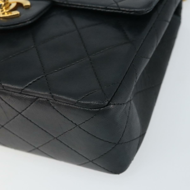 【日本直送】香奈兒 (CHANEL) Matelasse 18 鏈條單肩包，羊皮材質，黑色，金色雙C標誌，正品編號 BA10325SAM-14