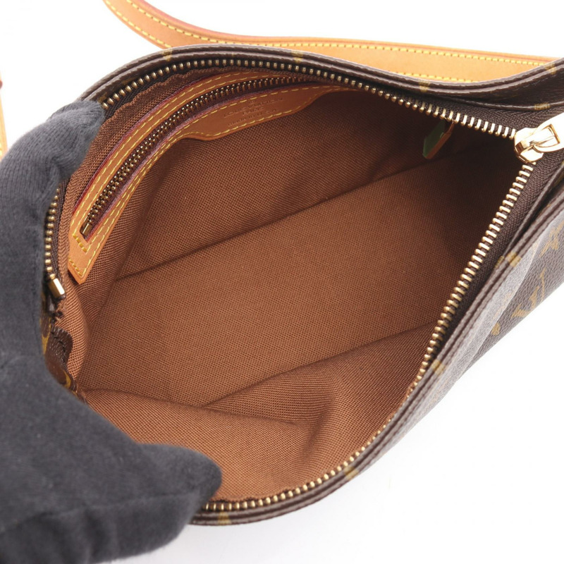 路易威登 Trotter 單肩斜背包 M51240 Monogram 皮革 棕色 二手-2