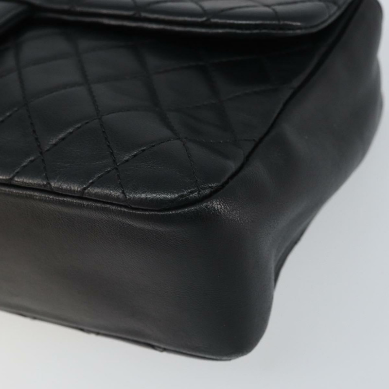 【日本直送】香奈兒 (CHANEL) 菱格紋鏈條手提包，羊皮材質，黑色，金色雙C標誌，正品 BA10326SM-7