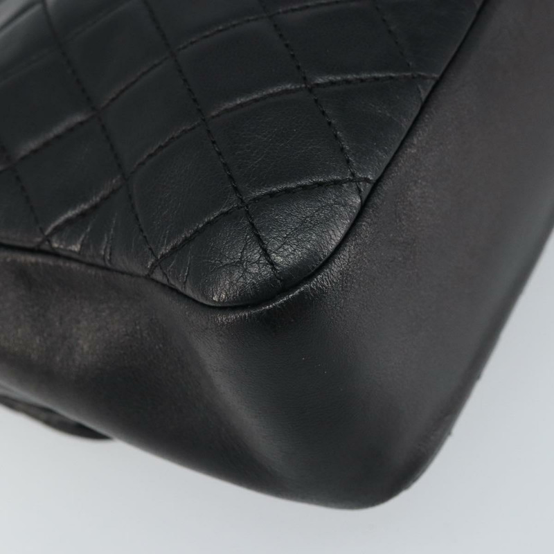 【日本直送】香奈兒 (CHANEL) 菱格紋鏈條手提包，羊皮材質，黑色，金色雙C標誌，正品 BA10326SM-16