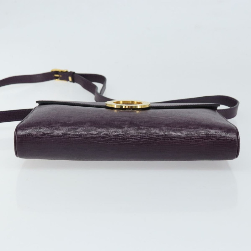 【日本直送】CELINE 圓背包 皮革 紫色 金色 正品 159845V-4