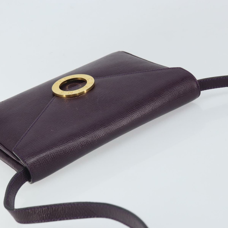 【日本直送】CELINE 圓背包 皮革 紫色 金色 正品 159845V-5