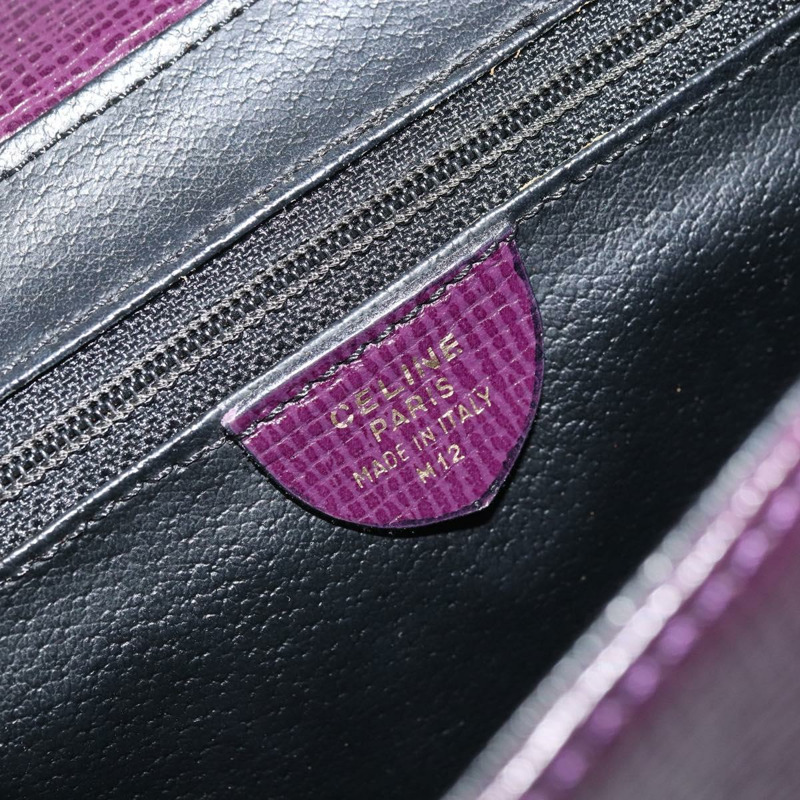 【日本直送】CELINE 圓背包 皮革 紫色 金色 正品 159845V-10