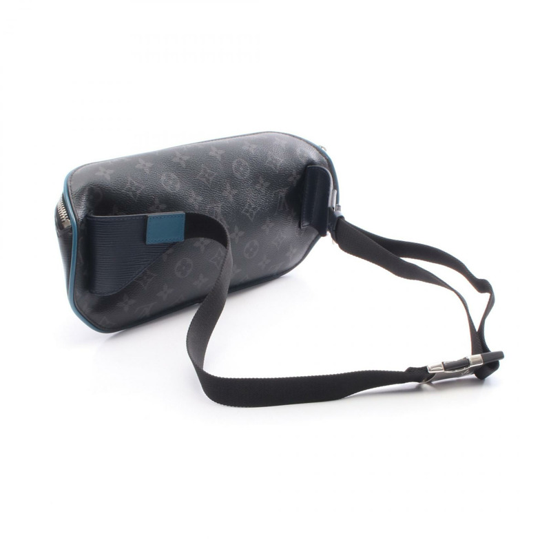 路易威登 (LOUIS VUITTON) 腰包 M53420 Epi 皮革 Monogram Eclipse 黑色/海軍藍 二手 男士-1