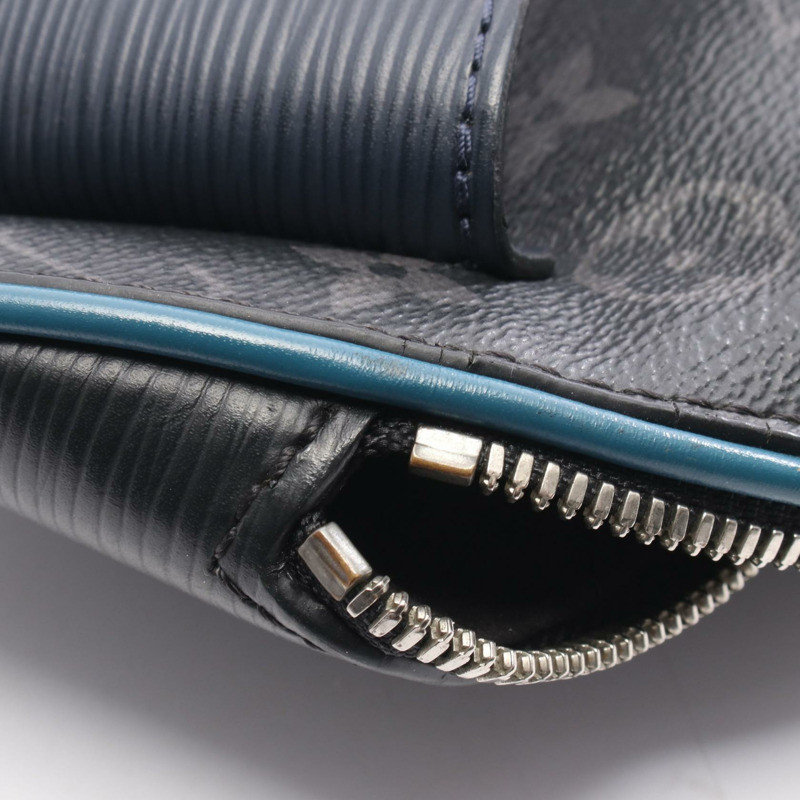 路易威登 (LOUIS VUITTON) 腰包 M53420 Epi 皮革 Monogram Eclipse 黑色/海軍藍 二手 男士-8