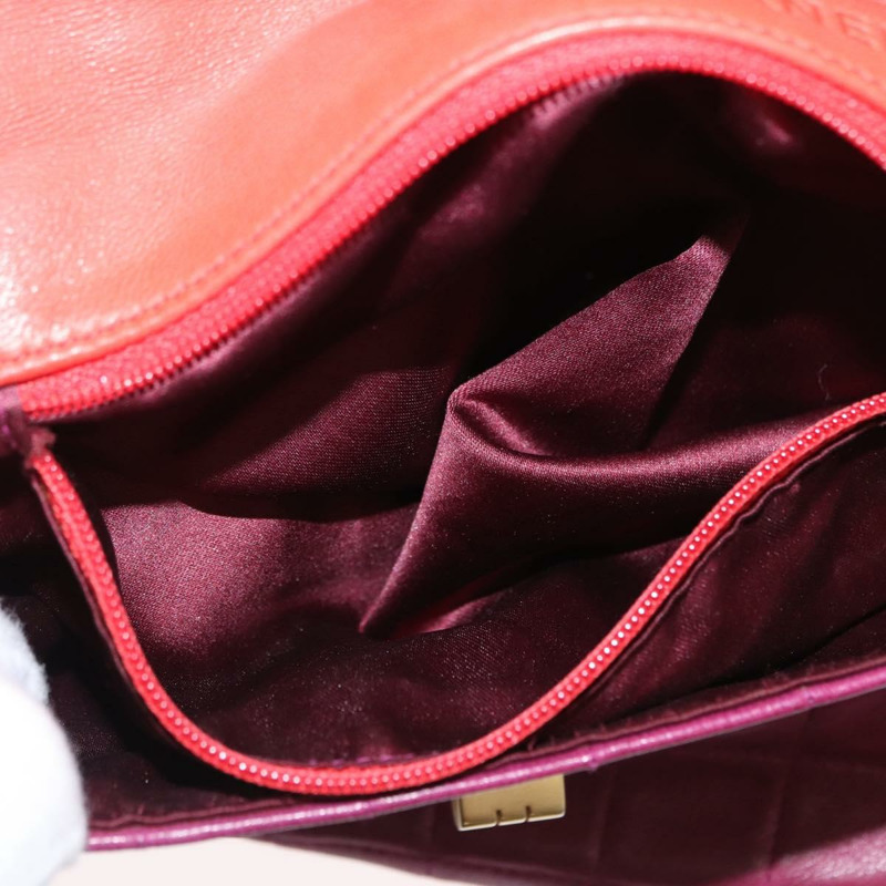 【日本直送】香奈兒 Choco Bar 手提包，羊皮材質，橙色金色 CC 標誌，型號 bs33102-31