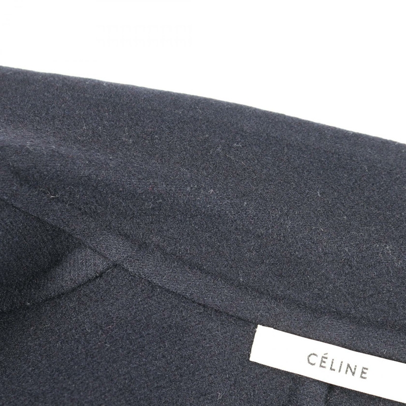 CELINE Egg Crombie 其他羊絨大衣 海軍藍 二手 女士-7