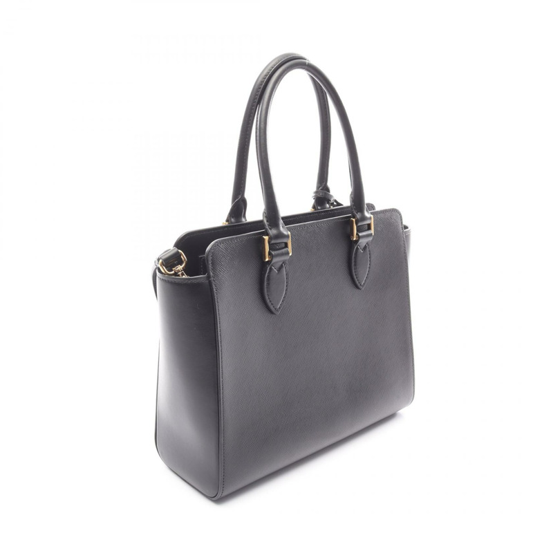 PRADA SAFFIANO 肩挎斜背包 1BA113 黑色真皮二手女款-1