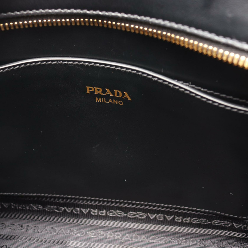 PRADA SAFFIANO 肩挎斜背包 1BA113 黑色真皮二手女款-4