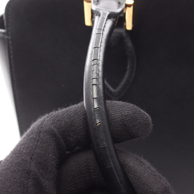 PRADA SAFFIANO 肩挎斜背包 1BA113 黑色真皮二手女款-9