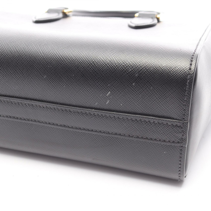 PRADA SAFFIANO 肩挎斜背包 1BA113 黑色真皮二手女款-10