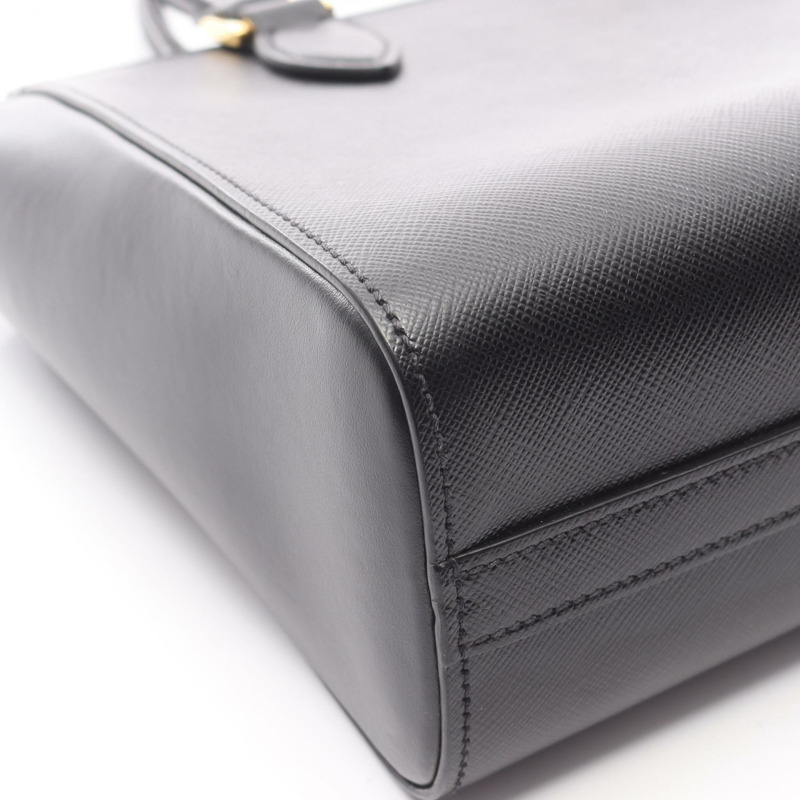 PRADA SAFFIANO 肩挎斜背包 1BA113 黑色真皮二手女款-11