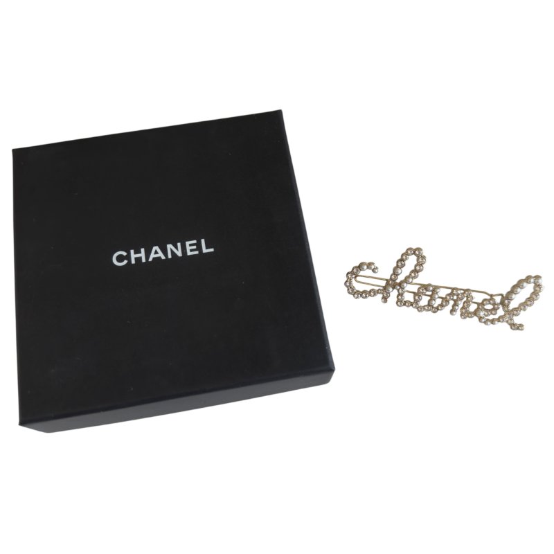 CHANEL 水鑽 珠珠 髮夾-1