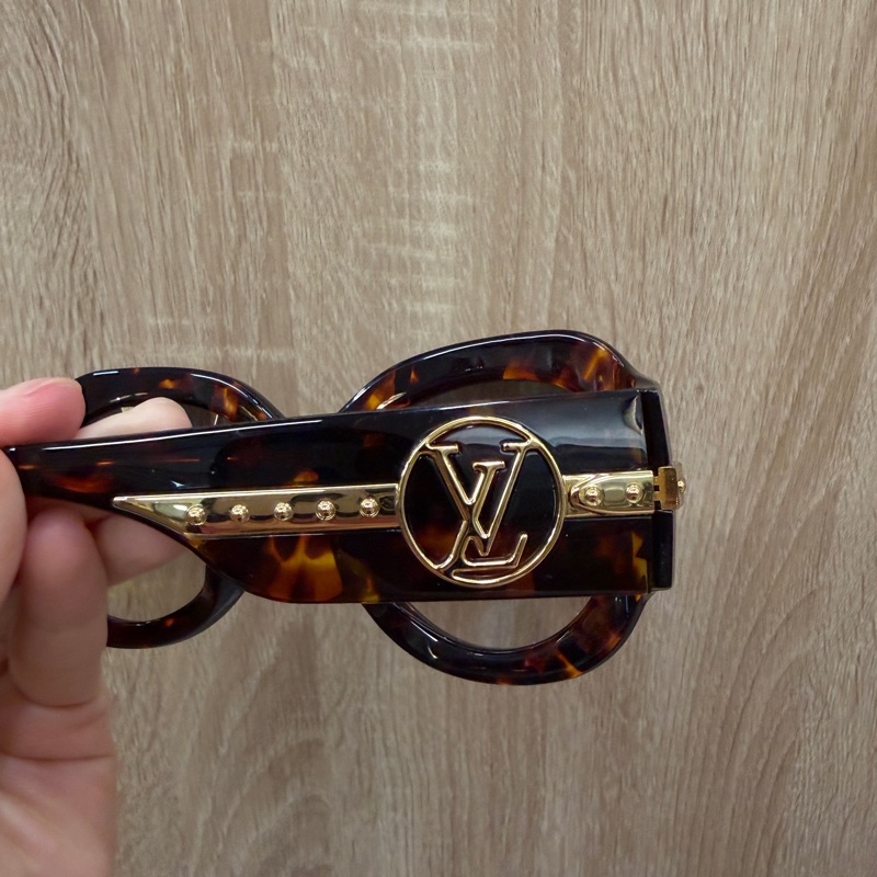 LV 琥珀金邊 Paris Texas咖啡漸層鏡面太陽眼鏡Z1133E-4