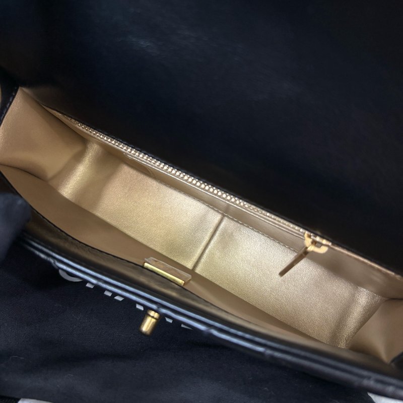 閒置新 香奈兒/Chanel 黑金羊皮菱格紋腋下包粗鏈條 芯片款-10