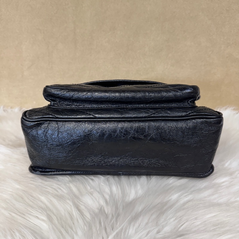 YSL聖羅蘭 Niki小號 黑復刻牛皮肩斜背包-2