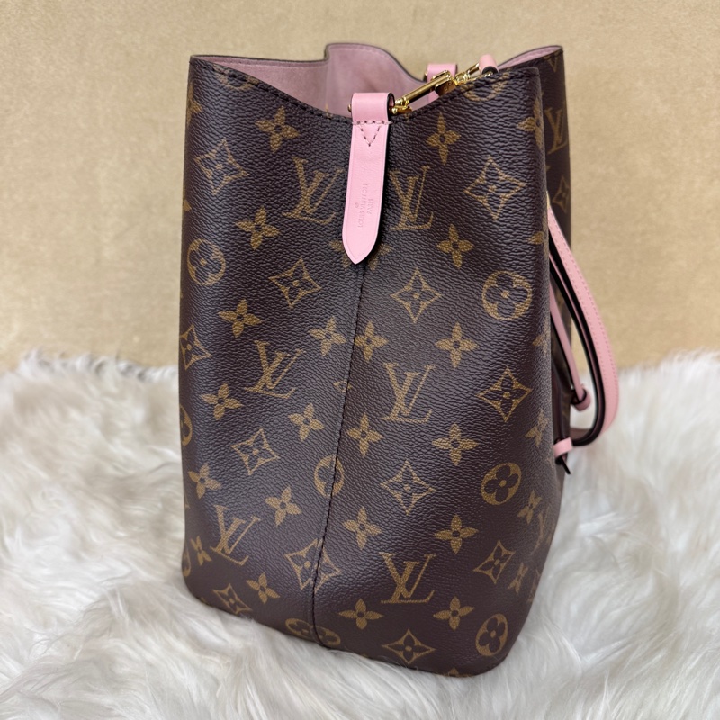 LV NeoNoe MM老花拼粉水桶包 晶片款-2