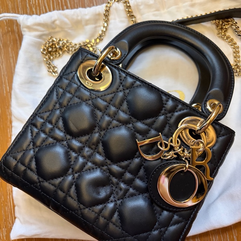 Dior mini Lady Dior 附鏈帶迷你黛妃包-5