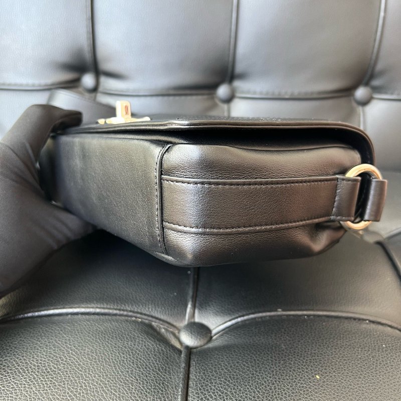 近新品 香奈兒/Chanel 黑銀菱格紋鏈條肩背包-6