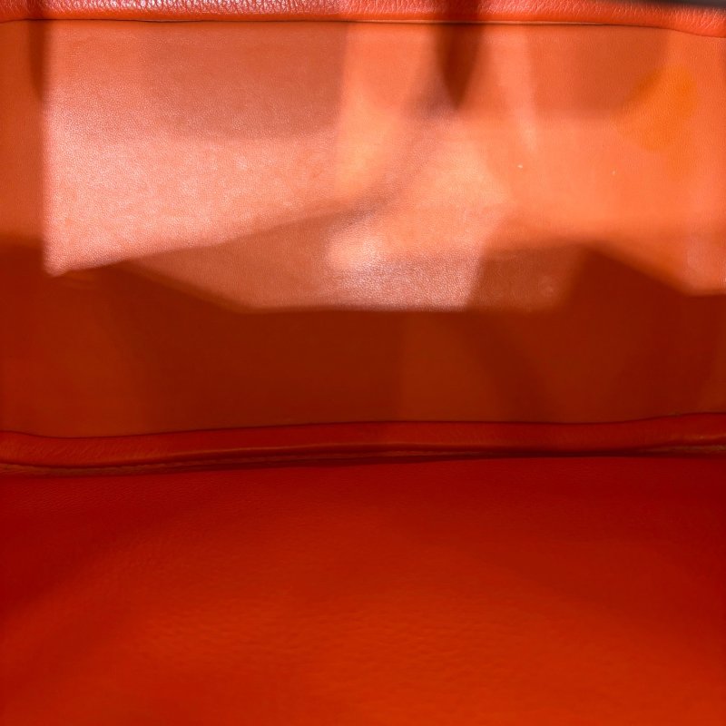 Hermes愛馬仕 Lindy26 罌粟橘 銀扣 X刻 手提肩背包-8