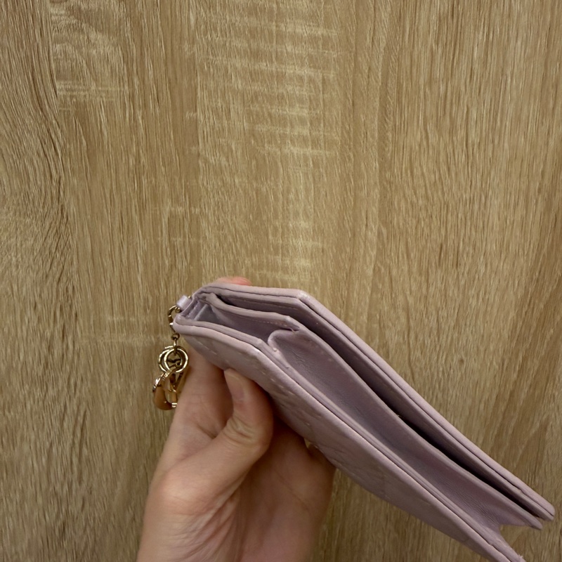 Dior 珠光粉金釦Dior Gardenia 4卡對釦短夾-8