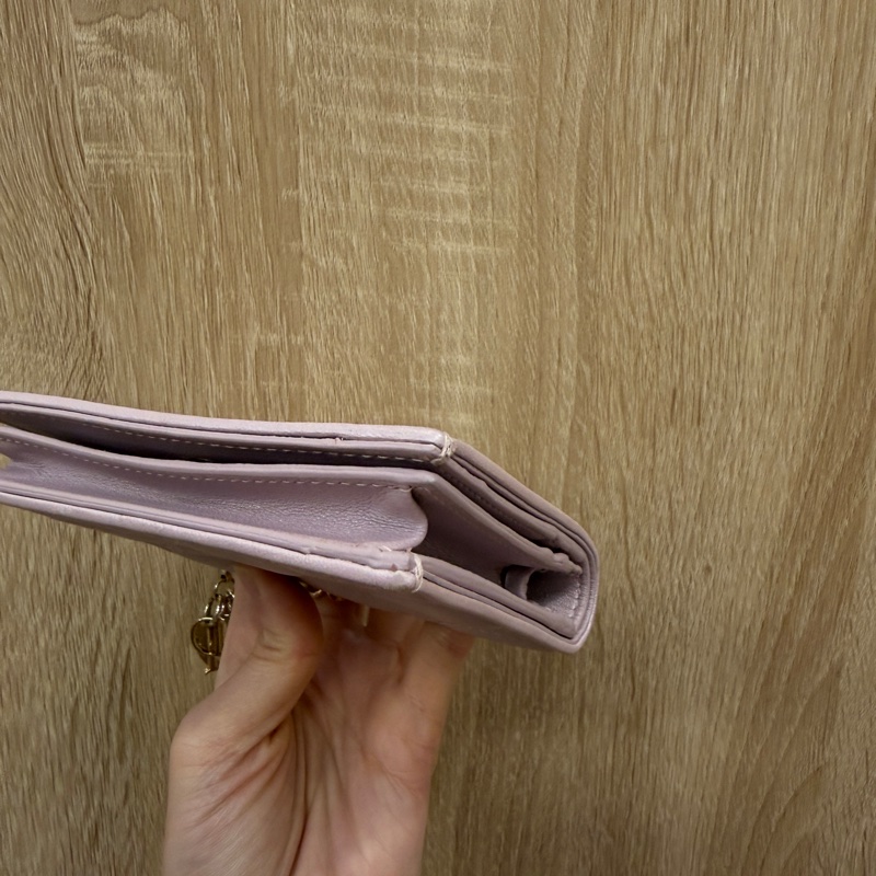 Dior 珠光粉金釦Dior Gardenia 4卡對釦短夾-9