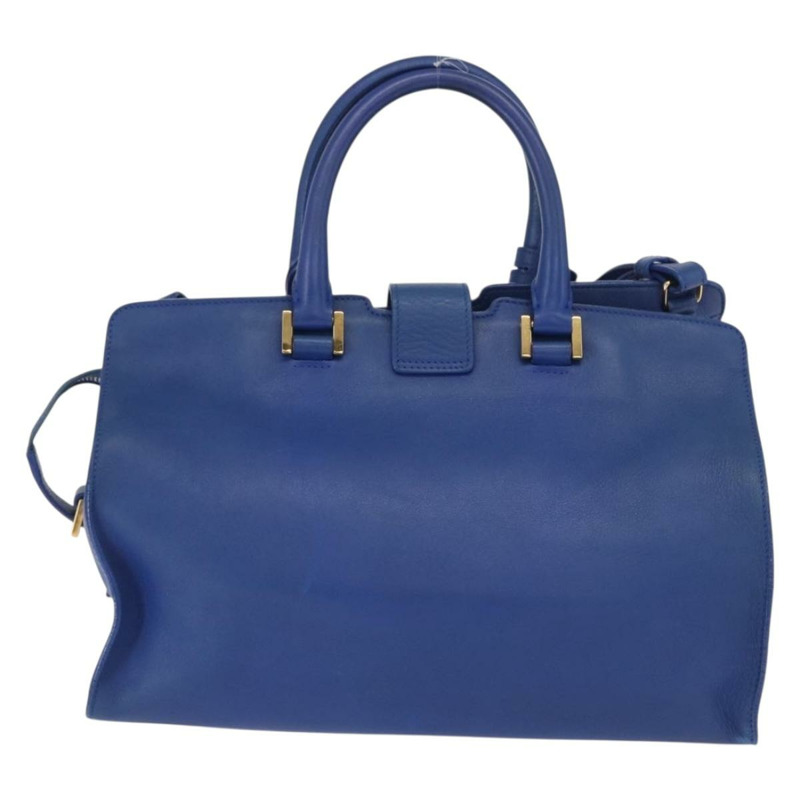 【日本直送】SAINT LAURENT Baby Kabas 手提包 皮革 兩用 藍色 金色 311210 正品 168154-1