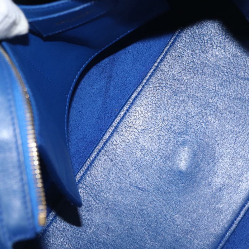 【日本直送】SAINT LAURENT Baby Kabas 手提包 皮革 兩用 藍色 金色 311210 正品 168154-10