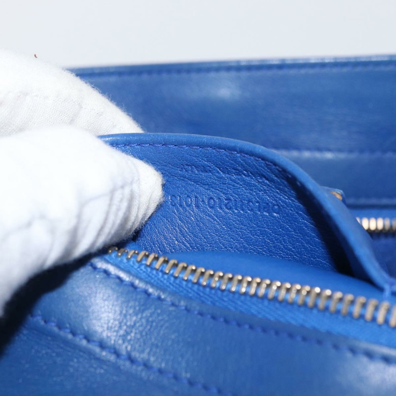 【日本直送】SAINT LAURENT Baby Kabas 手提包 皮革 兩用 藍色 金色 311210 正品 168154-11