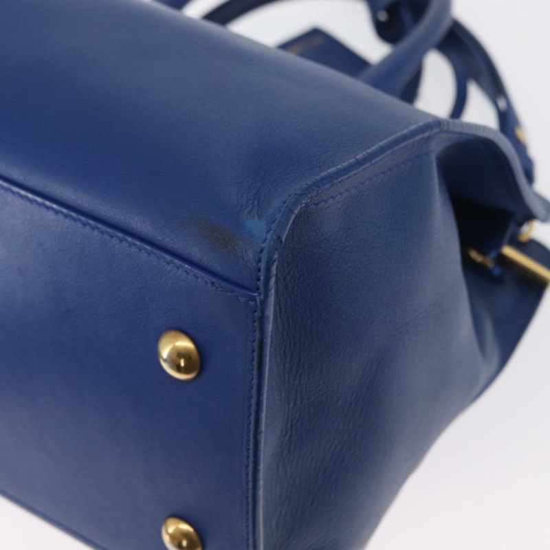 【日本直送】SAINT LAURENT Baby Kabas 手提包 皮革 兩用 藍色 金色 311210 正品 168154-17