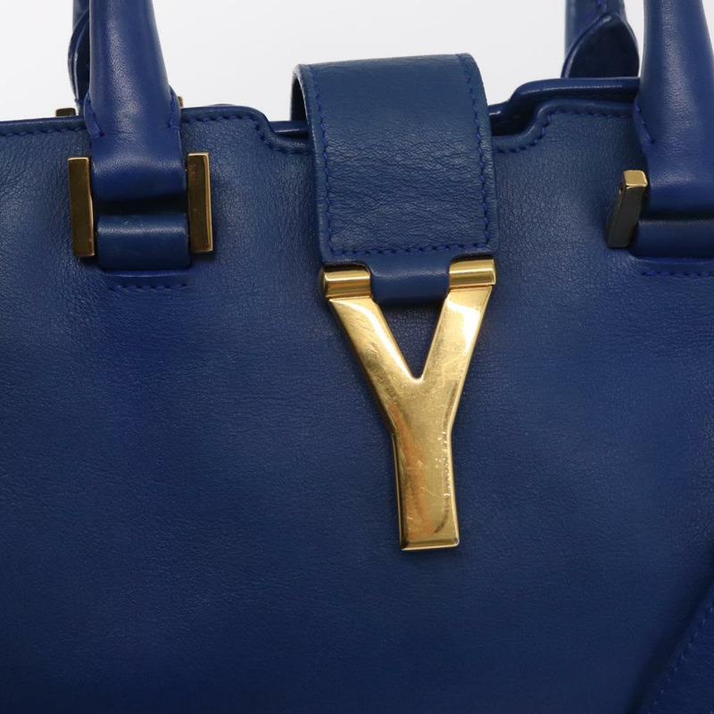 【日本直送】SAINT LAURENT Baby Kabas 手提包 皮革 兩用 藍色 金色 311210 正品 168154-18