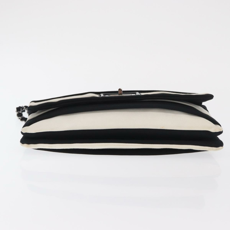 【日本直送】香奈兒 2.55 鏈條肩背包 尼龍材質 黑色 銀色 CC 標誌 正品 169050-4