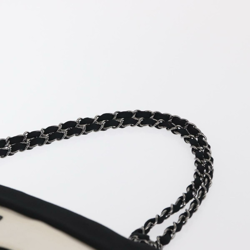 【日本直送】香奈兒 2.55 鏈條肩背包 尼龍材質 黑色 銀色 CC 標誌 正品 169050-13