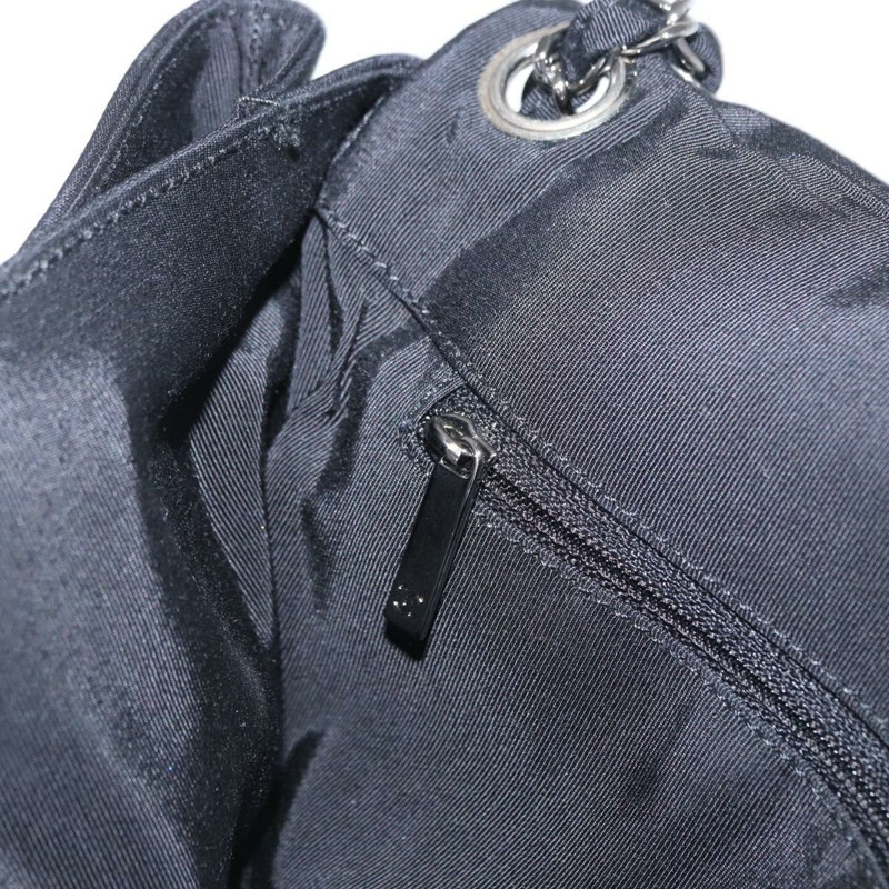 【日本直送】香奈兒 2.55 鏈條肩背包 尼龍材質 黑色 銀色 CC 標誌 正品 169050-24