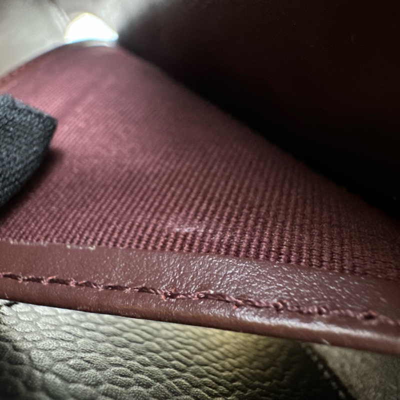 CHANEL 黑金荔皮牛皮三摺銀包 晶片款 全套有單-9