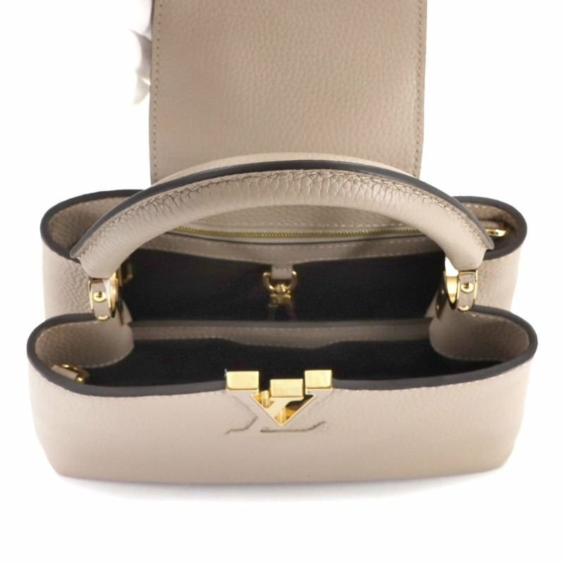 路易威登 Capucines BB 兩手提單背包，Taurillon 皮革材質，配備 Gale M94634 RFID 防盜系統-6