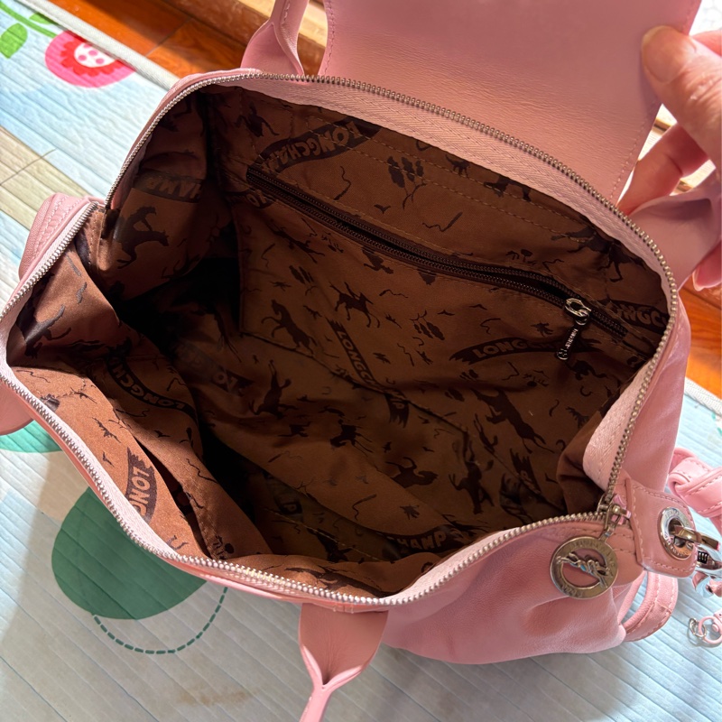 限時大降價～Longchamp 絕版小羊皮 S號 淡粉色95成新 唯底部四角微磨損（正常使用痕跡）-8