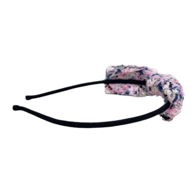 CHANEl CC 粗花呢 蝴蝶結 髮篐-5