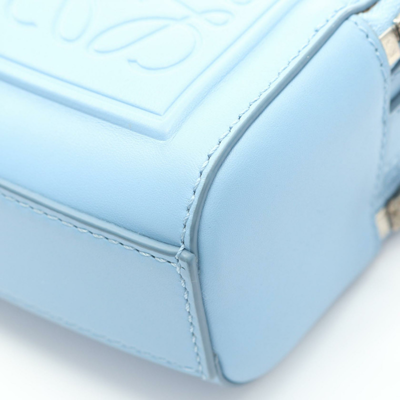 LOEWE 迷你斜背相機包 C565R41X02 皮革 藍色 二手 女士-5