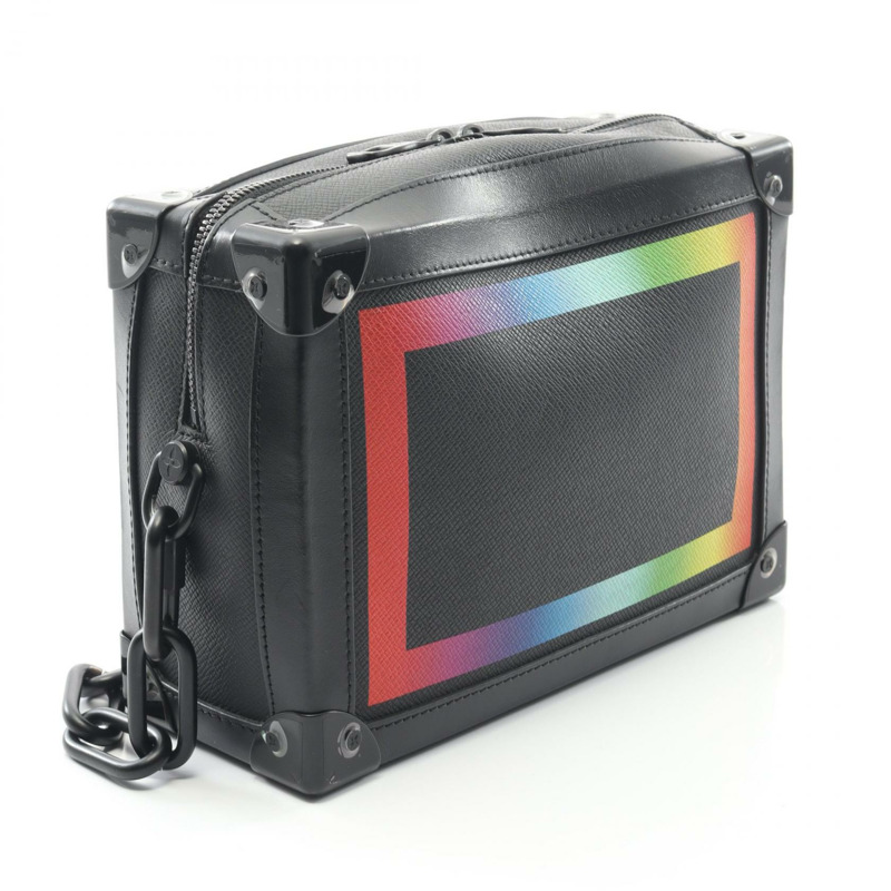 路易威登 Soft Trunk 單肩斜背包 M30341 Taiga 彩虹色皮革 二手-1