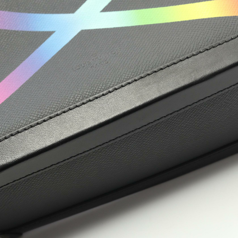 路易威登 Soft Trunk 單肩斜背包 M30341 Taiga 彩虹色皮革 二手-6