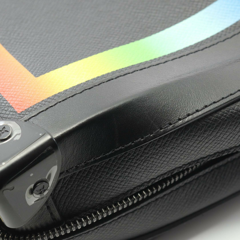 路易威登 Soft Trunk 單肩斜背包 M30341 Taiga 彩虹色皮革 二手-7