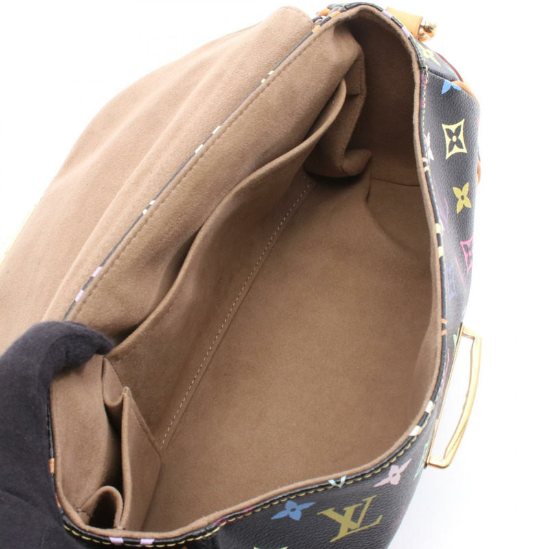路易威登 Beverly MM 單肩手提包 M40204 Monogram Multicolor 黑色 二手-2