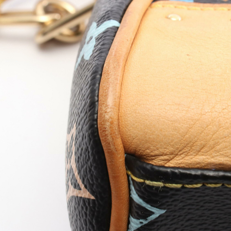 路易威登 Beverly MM 單肩手提包 M40204 Monogram Multicolor 黑色 二手-6