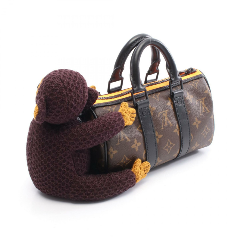 路易威登 Keepall XS 單肩手提包 M80118 Monogram 帆布皮革棕色-1