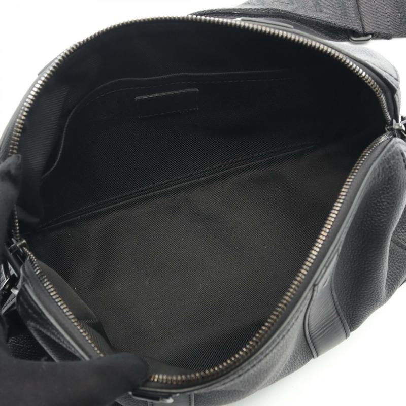 路易威登 City Keepall 斜背單肩包 M59255 黑色皮革 二手 男士-2